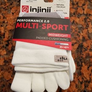 Injinji Mini Crew Socks  Multi Sport Sz Large